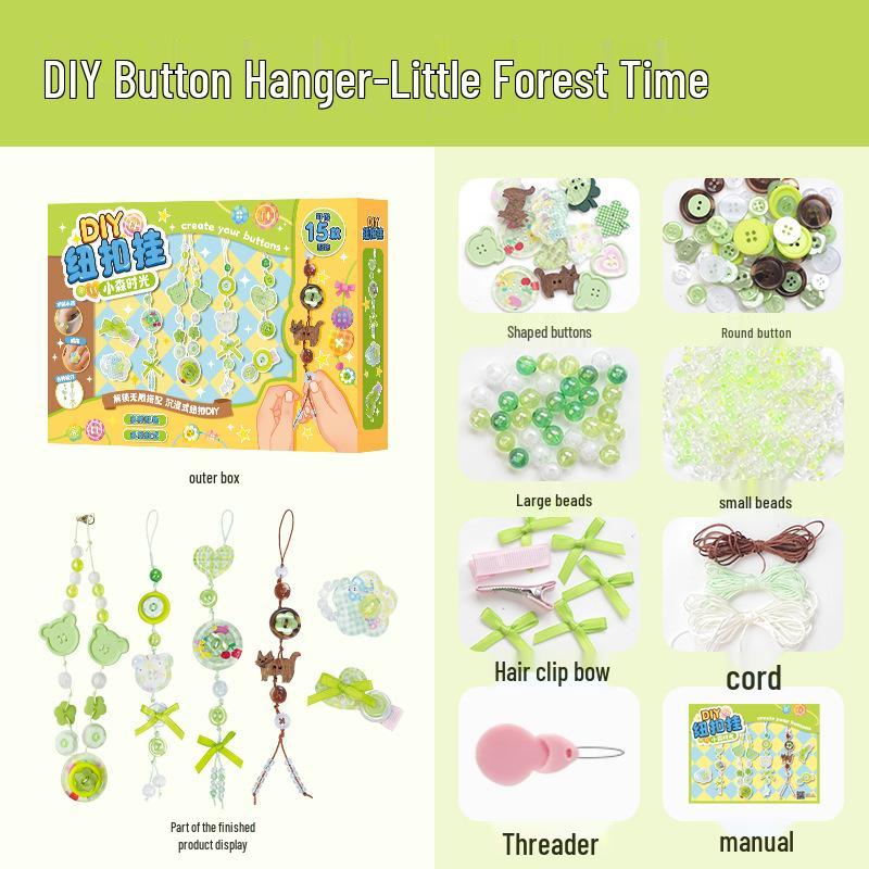 Creative Beaded Jewelry DIY Kit for Kids: Bracelets, Necklaces, Hair Clips & Pendants