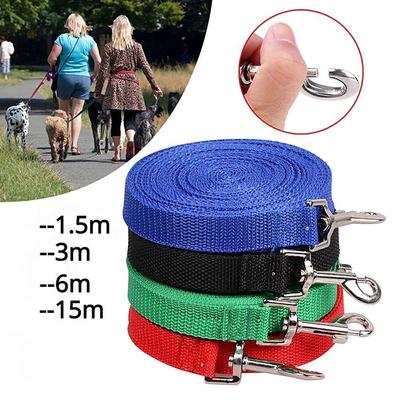 Corde de rappel d'entraînement en Nylon de laisse de plomb de chiot de chien de 1.5/3/6/15m