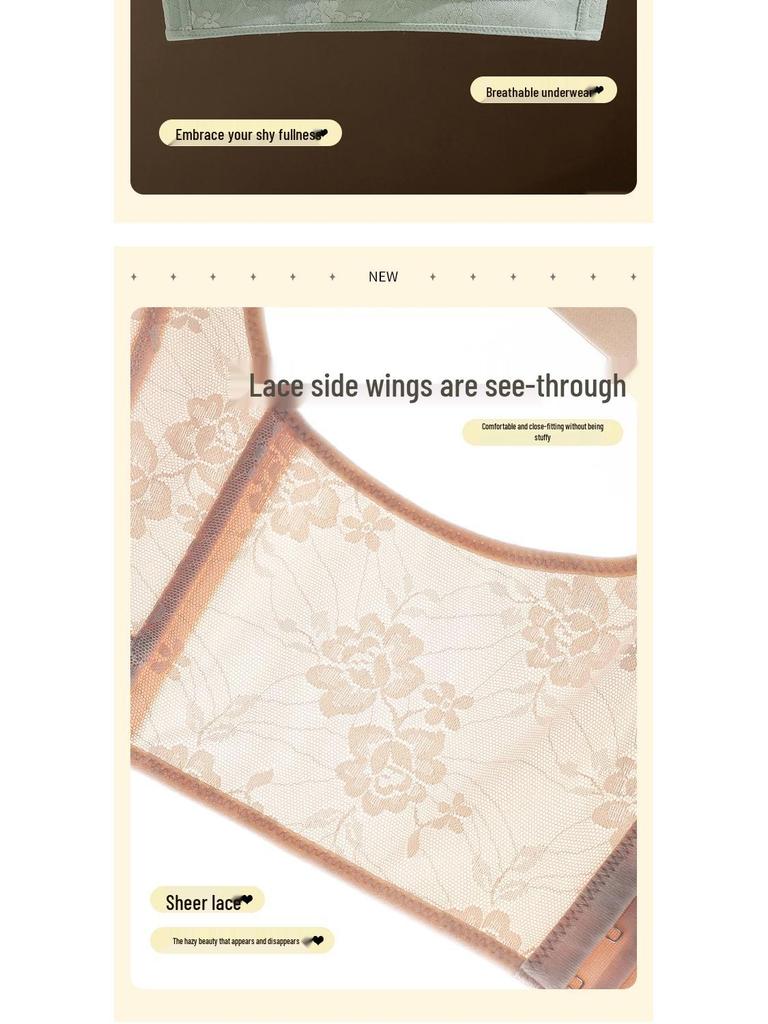 Seamless Sports Bra for Women: Large Bust Minimizer, Thin, Anti-Sagging, Lifting, Wire-Free, with Side Support for Summer.