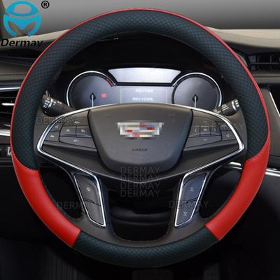 100% DERMAY Brand for Cadillac ATS XT4 XT5 XT6 CTS CT4 CT5 CT6 Car Steering Wheel Cover Microfiber Leather Auto Accessories
