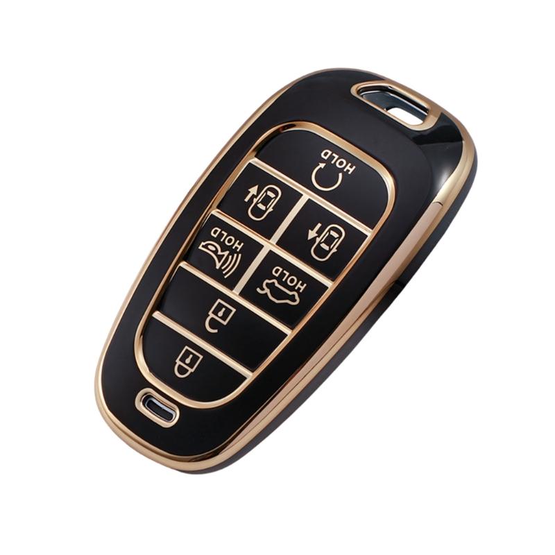 Car Key Cover for 2022 Replacement 7 Buttons Remote Key Fob Case Full Protection Sleeve Flexible Protective Shell