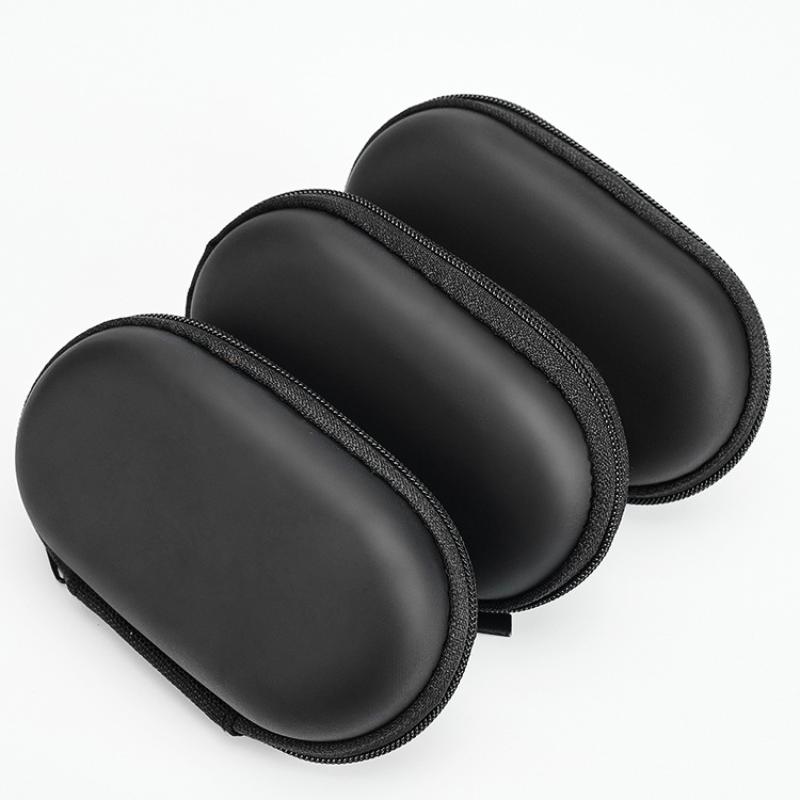 Portable Hard Shell Earphone Case Shockproof Waterproof Headphone Storage Bag With Zipper Universal Carrying Pouch For In-Ear