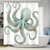 Octopus Shower Curtain Extra Large Bath Decor for Modern Kitchens Bathrooms Printed In HD, Waterproof Fabric