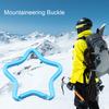 10Pcs Multicolor Pentagram Star Carabiner Buckle Aluminum Alloy Carabiner Hook Clips DIY Accessories for Keychain Buckle for Camping Hiking