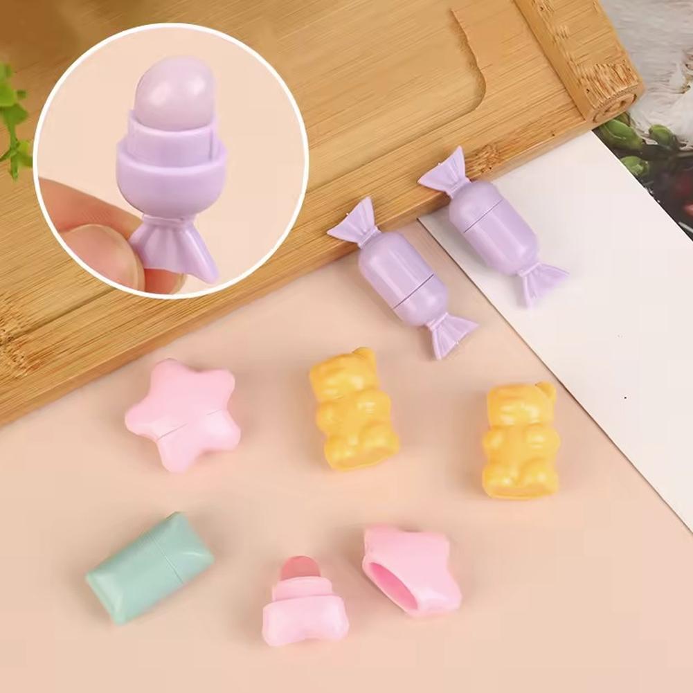 Přenosný kreslený mini silikonový štětec na rty Roztomilý medvídek na horní ret Korektorový balzám Korektorové štětce Make C9B3