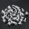 50PCS Curtain Black Roller Hooks Track Glider Hooks Silent Glider Roller Ballerised Window Shower Curtain Track Ceiling Glider