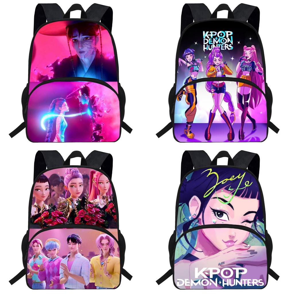 Kpop Demon Hunters Backpack For Kids With Breathable Oxford Fabric And Shock Absorption For School Use