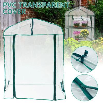 2 Tier Greenhouse Cover PVC Transparent Tent Plant Protective Replacement Cover Without Iron Stand for Garden Plants Flowers