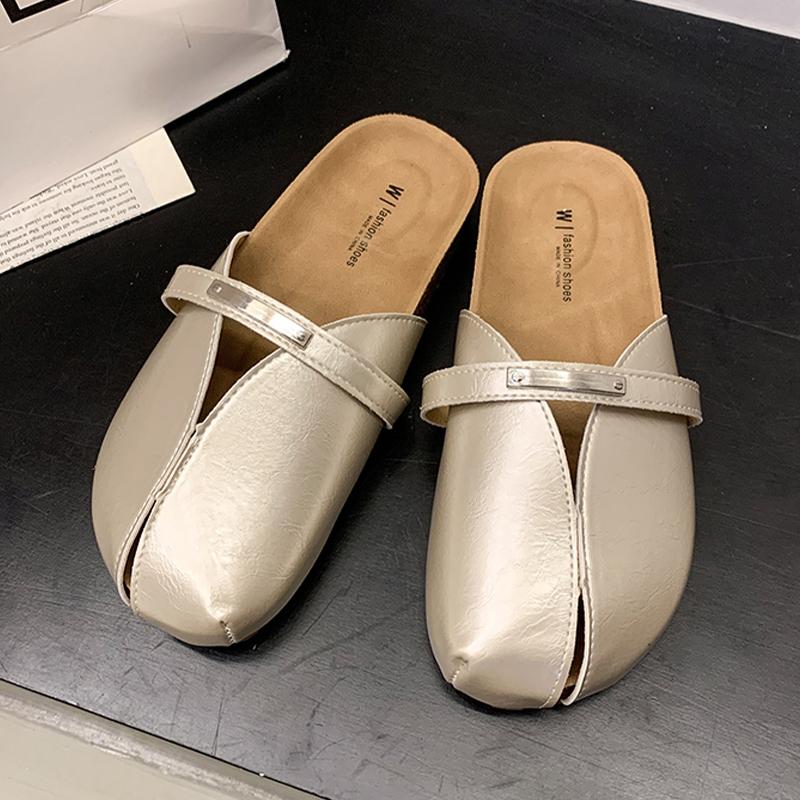 Flats Women's Slippers Fashion Mules Shoes Walking Summer Dress Sandals 2025 Woman Casual Beach Flip Flops Classic Slides Mujer