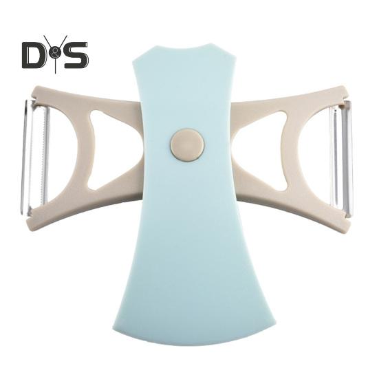 

Фруктовая овощечистка 2-в-1 Многофункциональная кухонная терка для фруктов и овощей Двойная овощечистка для картофеля Эффективные инструменты для кухни серый