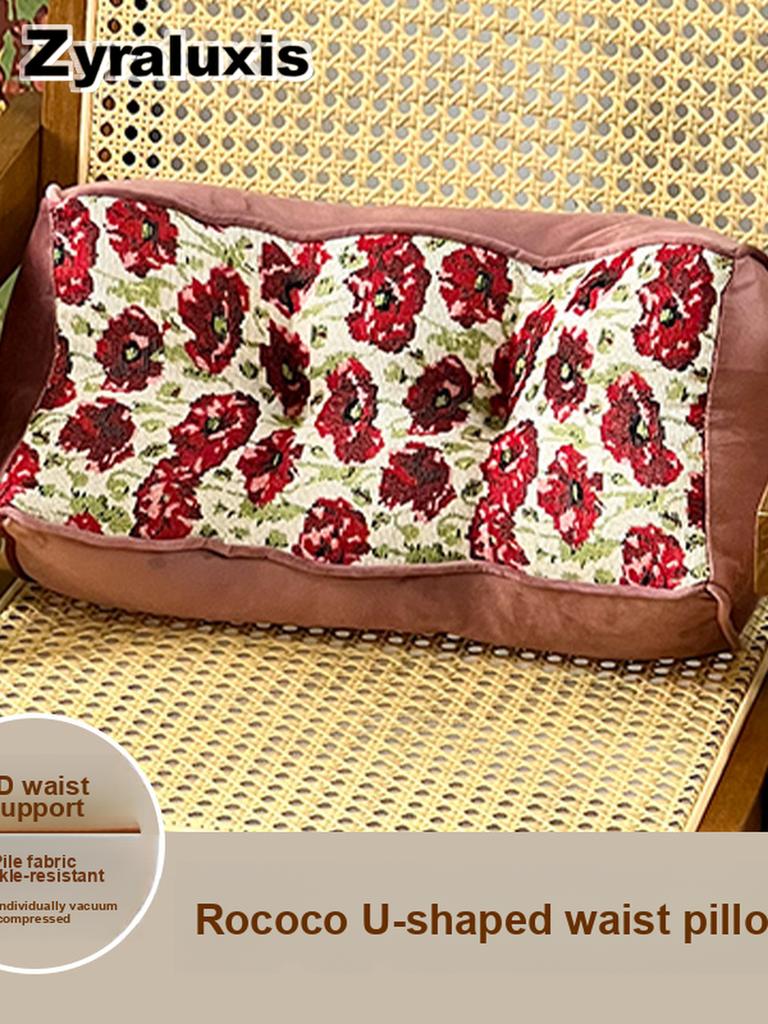 Women's Velvet Sofa Pillow with Floral Tie Dye Pattern for Living Room Bedroom Decor