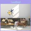 Art Iron Floral Bird Pattern Wall Decoration Round Panel Living Room Ornaments