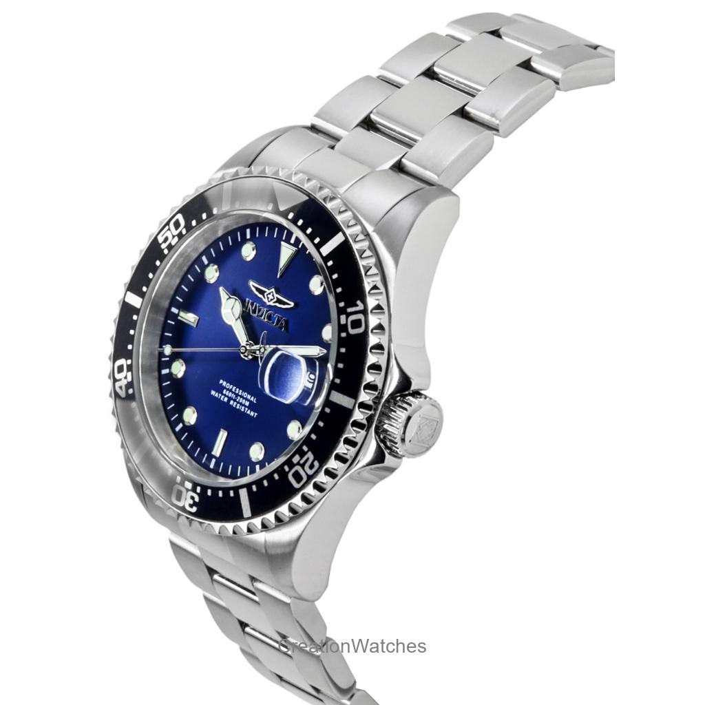 Invicta Pro Diver Stainless Steel Blue Dial Quartz Diver's 22054 200M Men's Watch