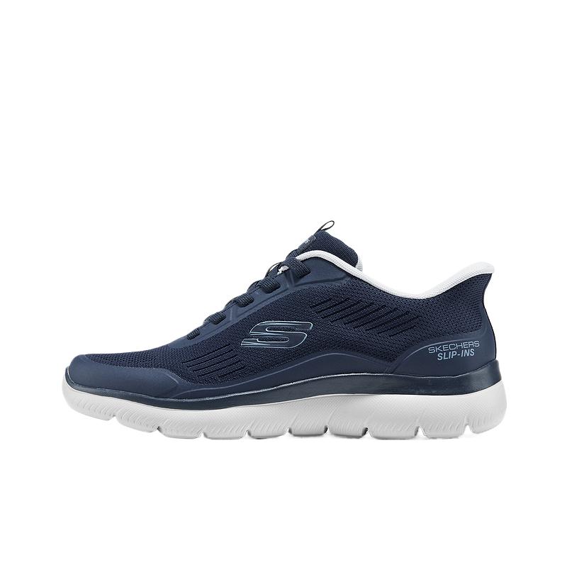 Skechers Sport Mens Fashion Comfortable Trendy Minimalist Low-Top Casual Shoes Men sneakers Navy-Blue 233047-NVBL 40