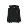 Polo Hoodie Solid Color Logo Embroidery Zipper Hooded Long Sleeve Kids Hoodies Black 322547626-003