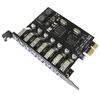 USB 3.0 PCI-E Expansion Card Adapter 7 Ports USB 3.0 Hub Adapter External Controller PCI-E Extender PCI Express Card for Desktop