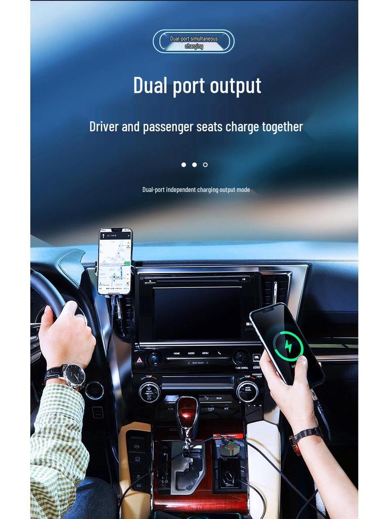 Y5 Car Bluetooth MP3 Charger with Retractable Cable, Fast Charging, Digital Display, Color Light, Cigarette Lighter, and U Disk Player