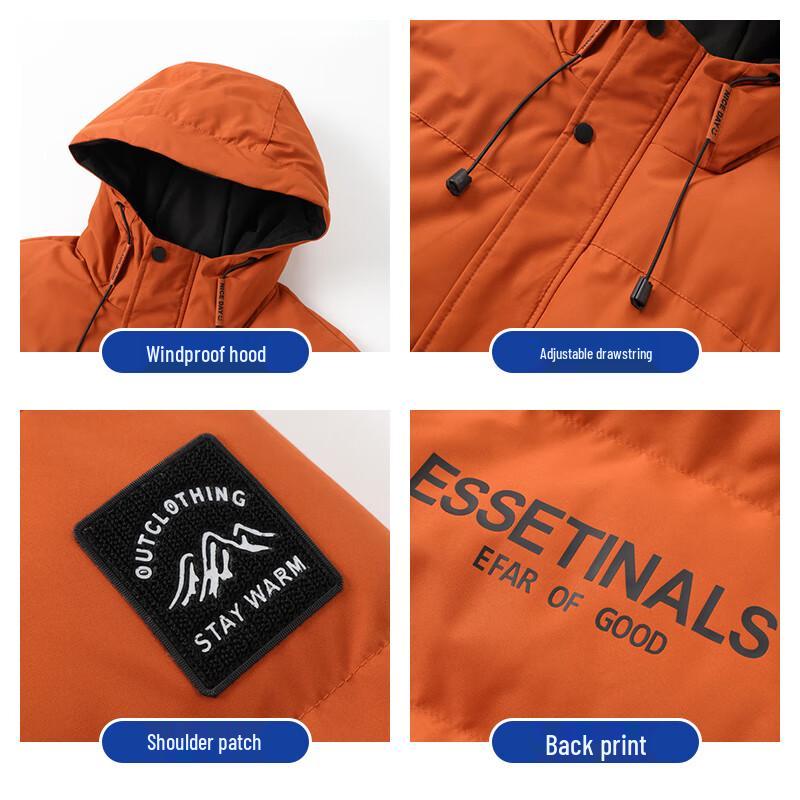 JEANSWEST Men's Hooded Winter Workwear Padded Jacket