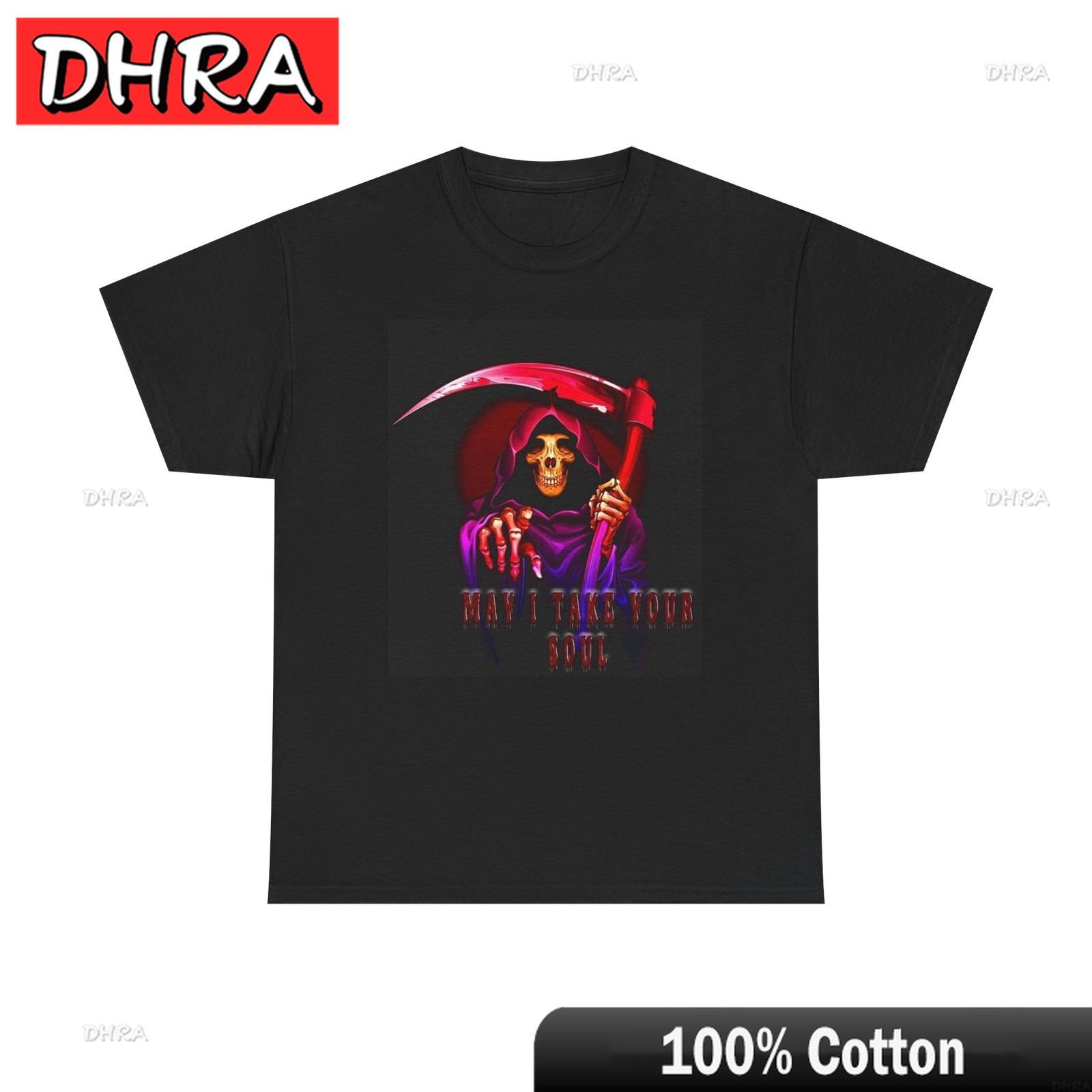 Take Your Soul Graphic T Shirt Retro Grim Reaper Unisex Heavy Cotton Tee Tee Stylish Graphic Minimalist Tee for Work TShirt S