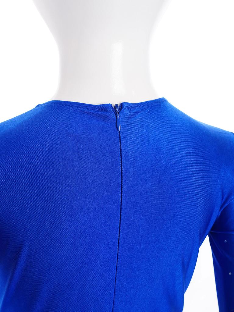 Boys Latin Dance Jumpsuit Color Block Design V Neck Long Sleeve Full Body Leotard Skating Performance Costume