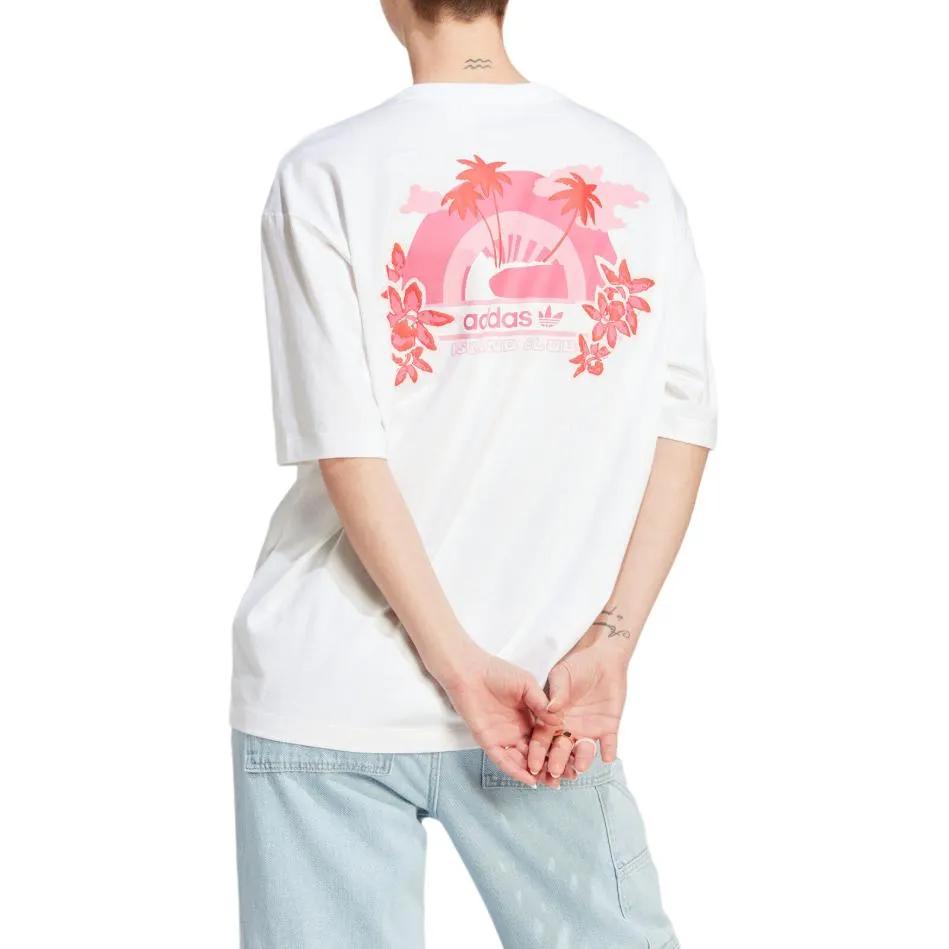Adidas Originals Drop Shoulder Sleeve T Shirt Women's White (Unisex) T-Shirts IT8155