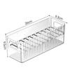 Transparent Acrylic Sundries Storage with Handle Removable Dividers Desktop Organizer Box Multi-purpose Large Capacity