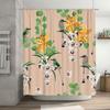 Badvorhänge Floral Duschvorhang Wasserdicht Badezimmer Dekor Set Cartoon Bunte Vögel Blätter 3D Gedruckt Waschbar Sondergröße