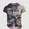 Vintage T-skjorte Motorsykkel Herre T-skjorte 3D-utskrift Bil Kortermede T-skjorter Sommer Herreklær Uformell bluse Klassiske sykkeloverdeler