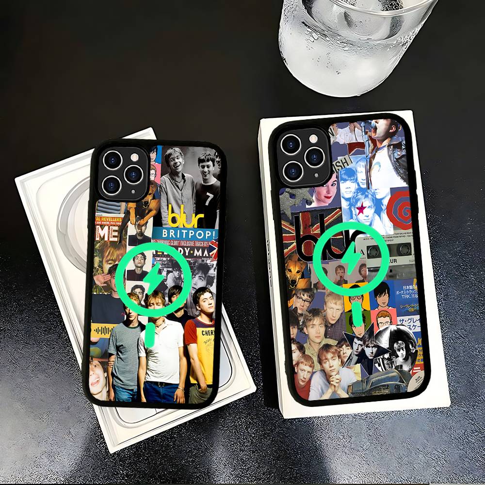 Rock Band B-Blur Magnetic Case For IPhone 17 16 14 13 12 11 15 Pro Max Plus Wireless Charge Phone Cover