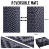 Homaxy Reversible Outdoor Waterproof Rug Plastic Straw Patio Carpet for Indoor Outdoor Deck Backyard Family Picnic Balcony