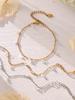 European American Luxury 18K Gold-Plated Zirconia Necklace & Bracelet Set