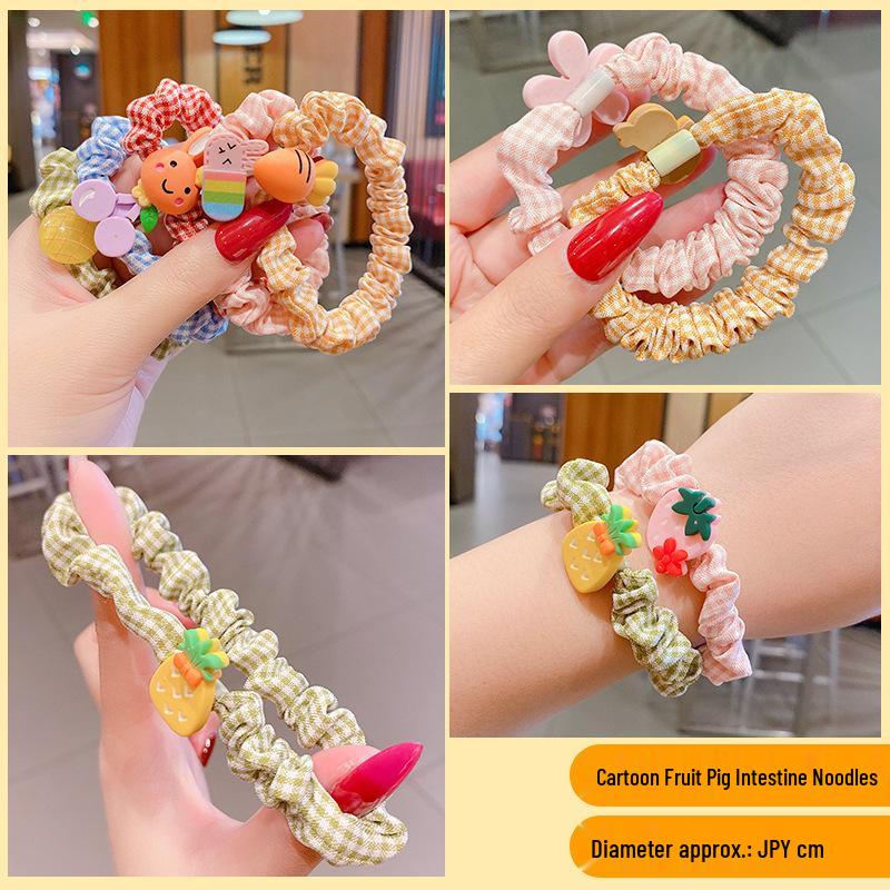 Korean Style Cute Cartoon Hair Ties for Girls with Thick Hair - Ponytail Accessories