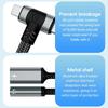 8 Pin/Type-C To Type-C+3.5mm Audio Converter Nylon Braided Cable Support 10W Fast Charging