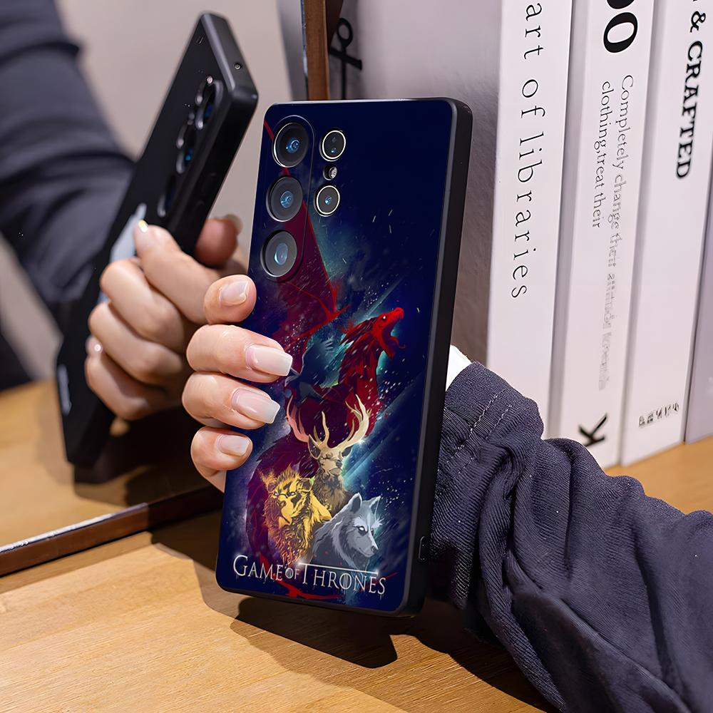 T-Thrones-Tv-Game Phone Case For Samsung S26 Ultra S25 Edge Ultra S23 S22 S21 S20 Ultra Plus S24 Fe Glass Cover