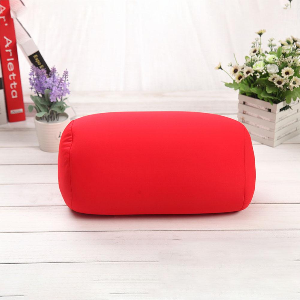 Soft Micro Beads Bed Roll Cushion Neck Head Leg Back Support Light Travel Column Pillow