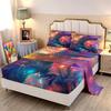 Cartoon Little Dinosaur Pattern Bed Hat Four-Piece Bedding Set Bedroom Dormitory Bedding Decoration