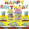 SpongeBob & Patrick Star Underwater Theme Birthday Napkins - Disposable Party Tableware