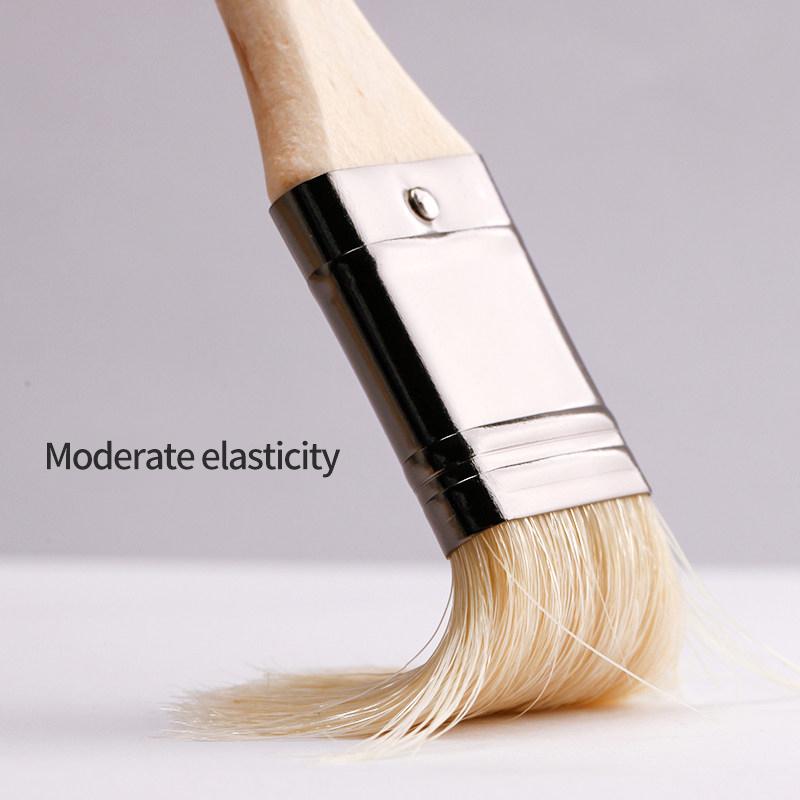 1Pc Wooden Handle Paint Brush Acrylic Watercolor Gouache Wall Oil Drawing Artist Student Painting Art Supplies
