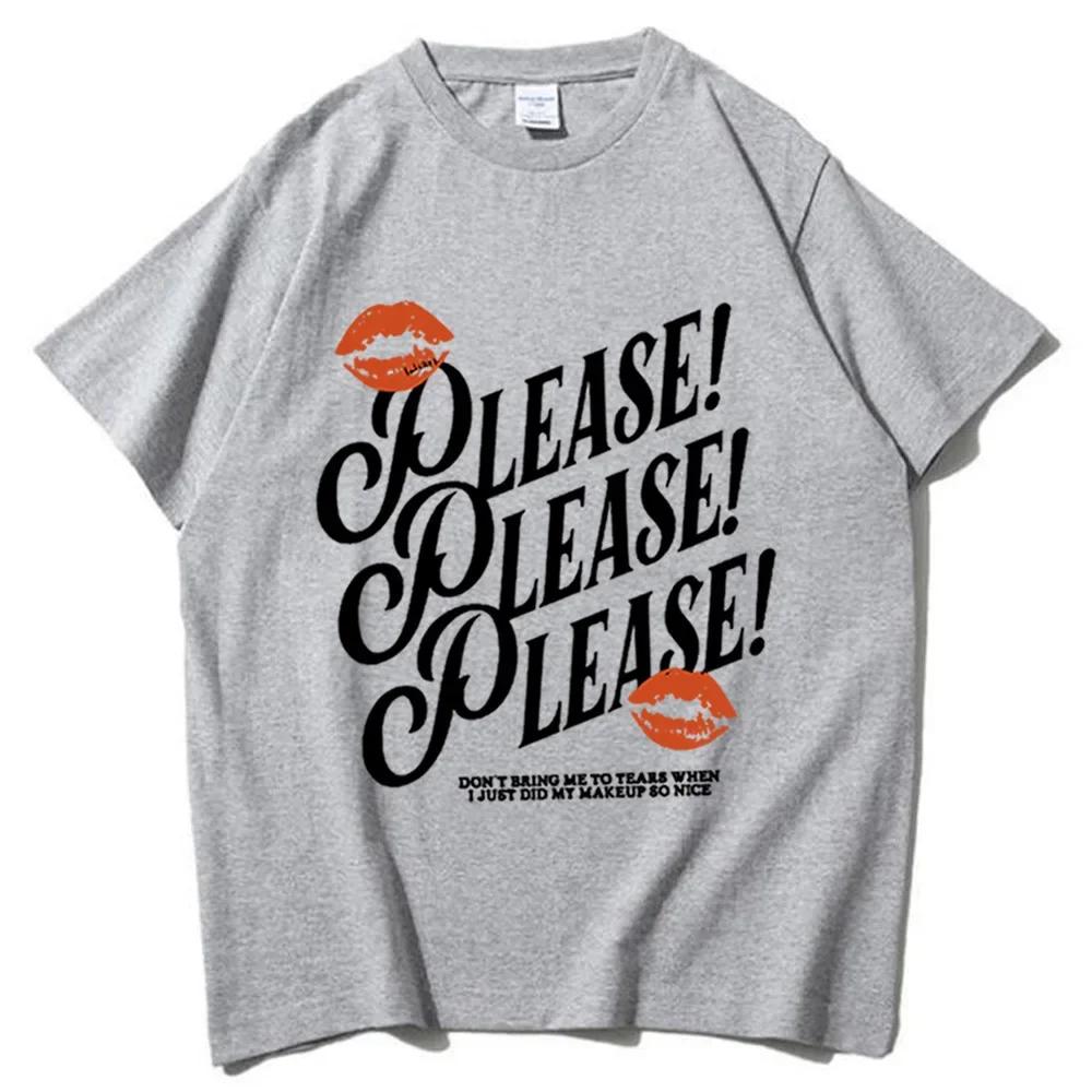 Sabrina Carpenter Please Please Please print Tshirt fan gift Harajuku casual Tshirt 100 cotton oneck shortsleeved top S