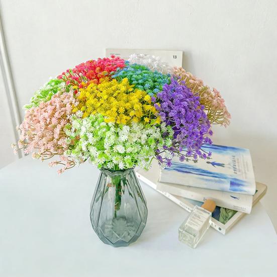 10 Pcs Baby Breath Artificial Flowers Real Touch Fake Baby Breath Flowers Bulk Faux Gypsophila Bouquet with Stems for Wedding Home Party Garden Decor