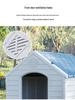 Windproof Rainproof Plastic Dog House for Medium/Large Dogs - Outdoor Pet Cage