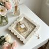 Limestone Tray Natural Marble Storage Tray Flower-shaped Jewelry Display Home Decor Tray