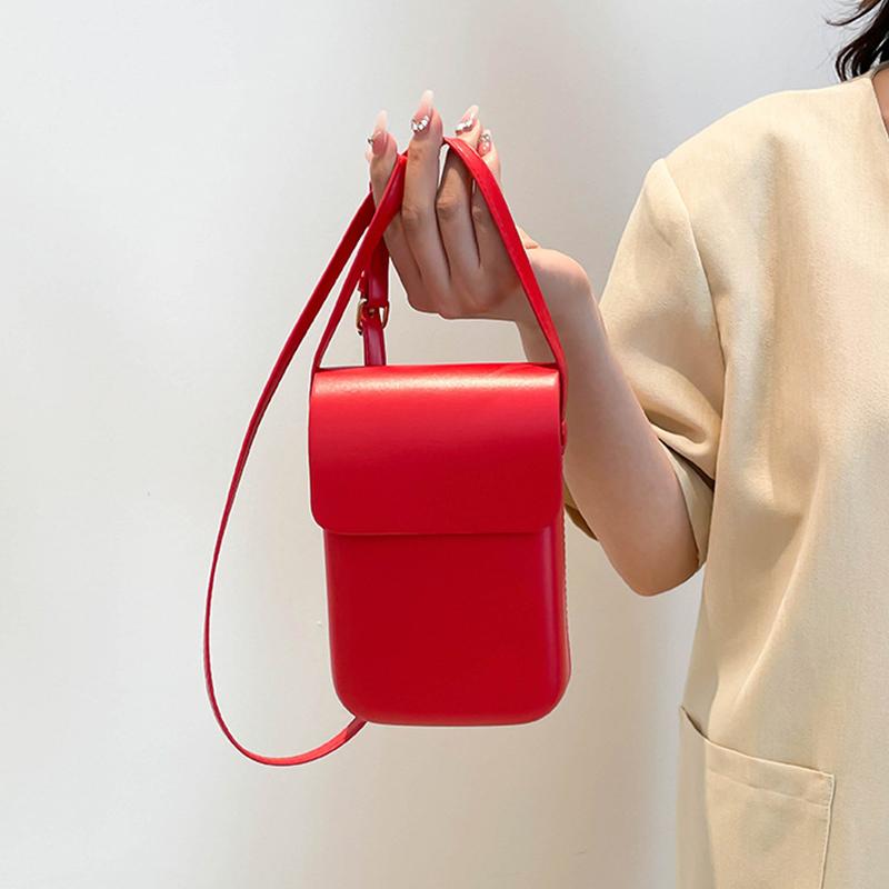 Flap Crossbody Bags Women Mini PU Leather Shoulder Purses and Handbags for Girls Ladies Phone Simple Crossbody Bag