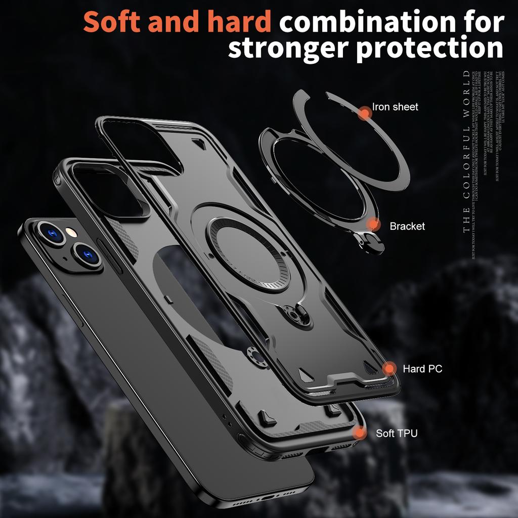 Case for Iphone 17 Pro Max Air Iphone17 12 13 14 15 16 Plus Iphone16 Kickstand Holder Armor Shockproof Ring Cases