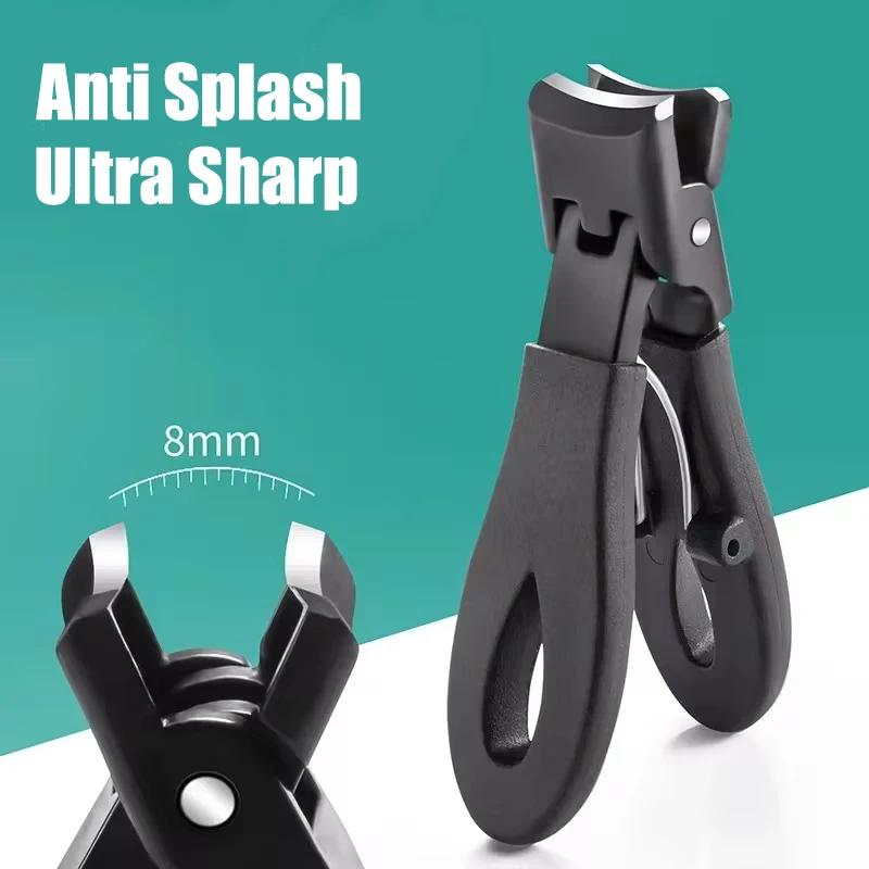 Ultra Sharp Nail Clipper Stainless Steel Wide Jaw Opening Anti Splash Toe Fingernail Trimmers Nail Cutter Manicure Pedicure Tool