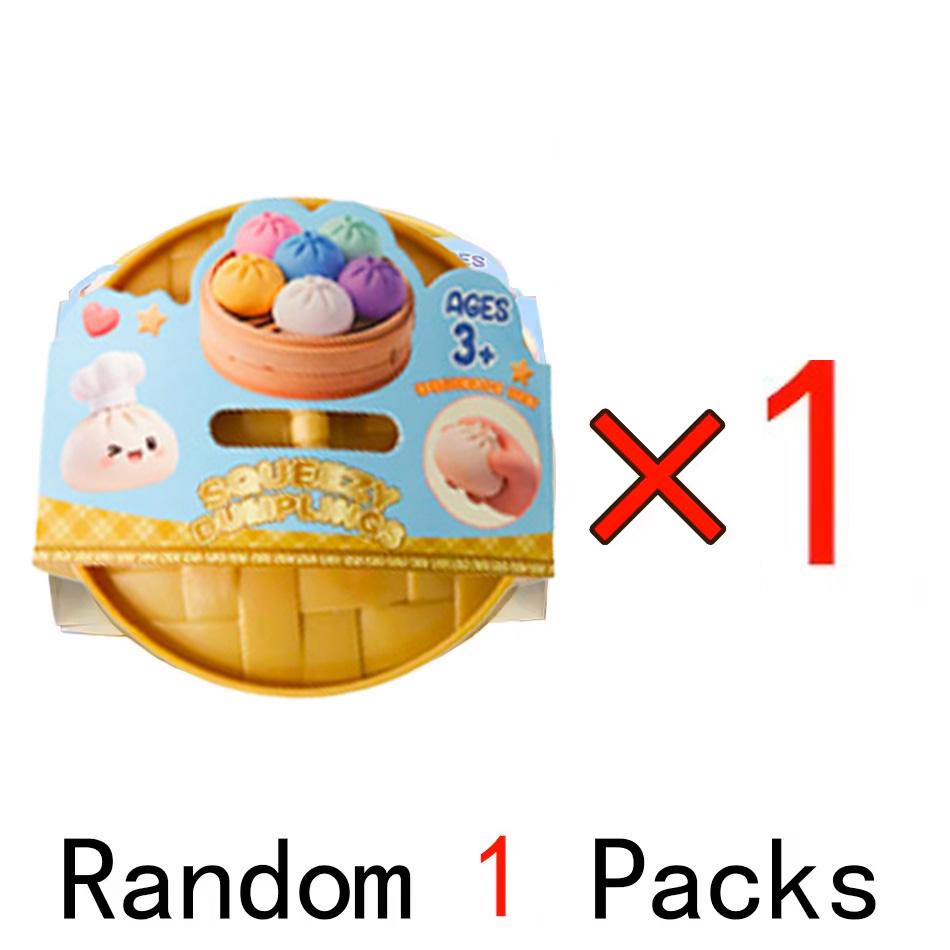 New 12 styles Glitter Dumpling Glitter Dumpling Squishy with Box Dumplings Sensory Squeeze Toy for Stress Relief