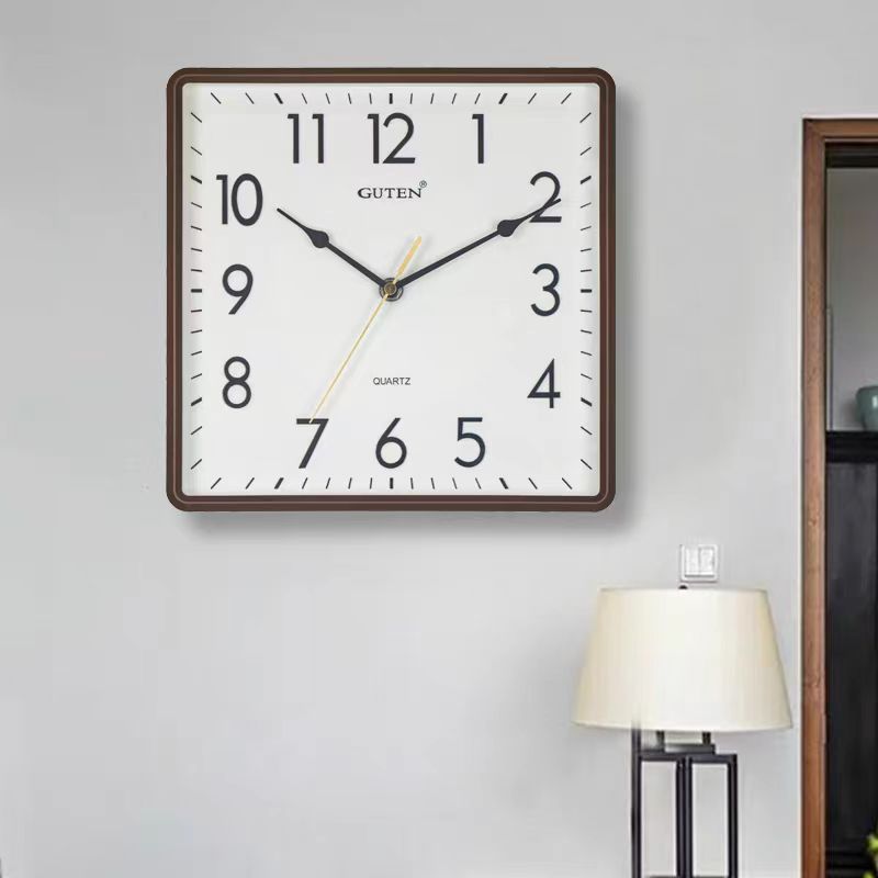 Silent Wall Clocks Square Minimalist Stylish Modern Wall Clock Elegant Art Aesthetic Watch Home Living Room Decoration Ornaments