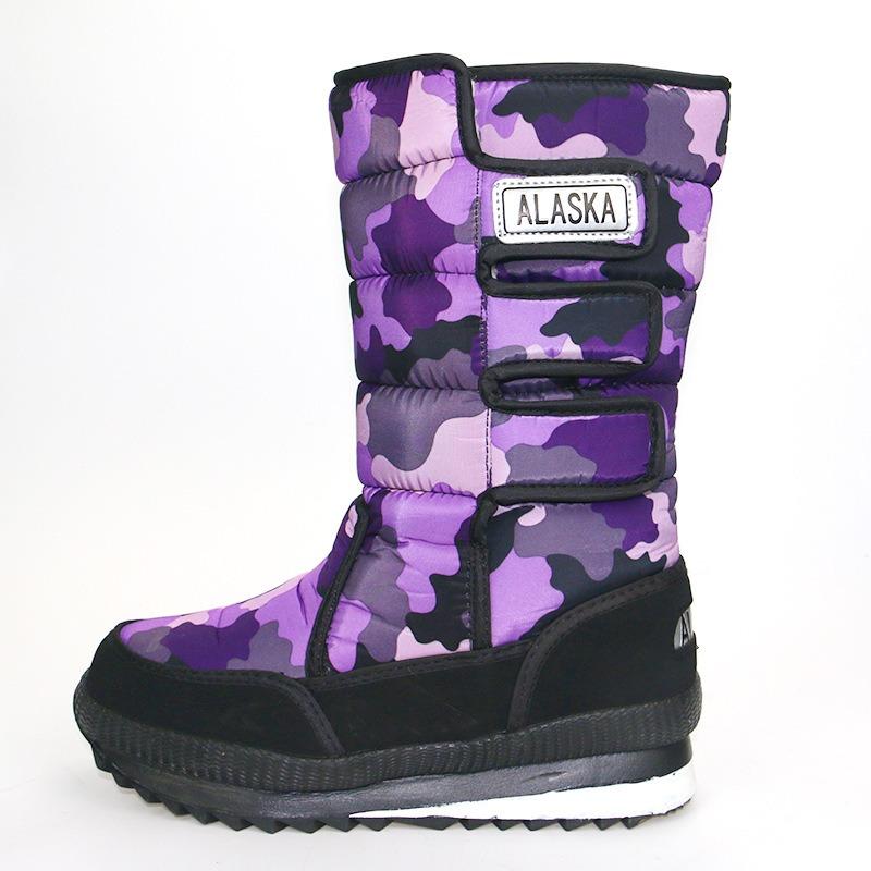 Snow Boots Men's and Women's Winter Shoes Warm Cotton Boots Large Size Snow Shoes Multi-color Medium Tube Cotton Shoes