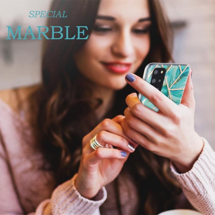 For Samsung Galaxy S20 Plus 3D Electroplating Marble Pattern TPU Protective Case