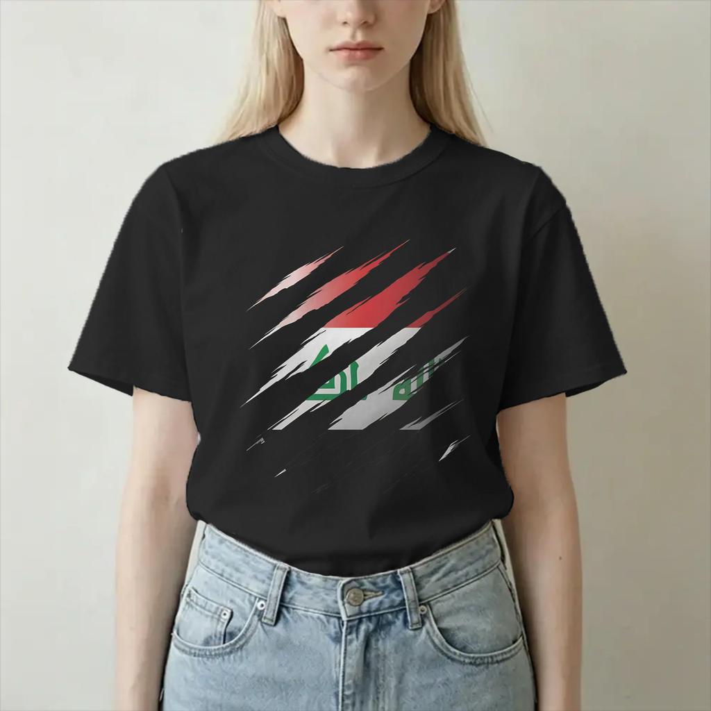 Vintage Iraq My Country Claw Nail TShirts Unisex Unisex O Neck Cotton T Shirt Short Sleeve Tee Shirt Gift Tops